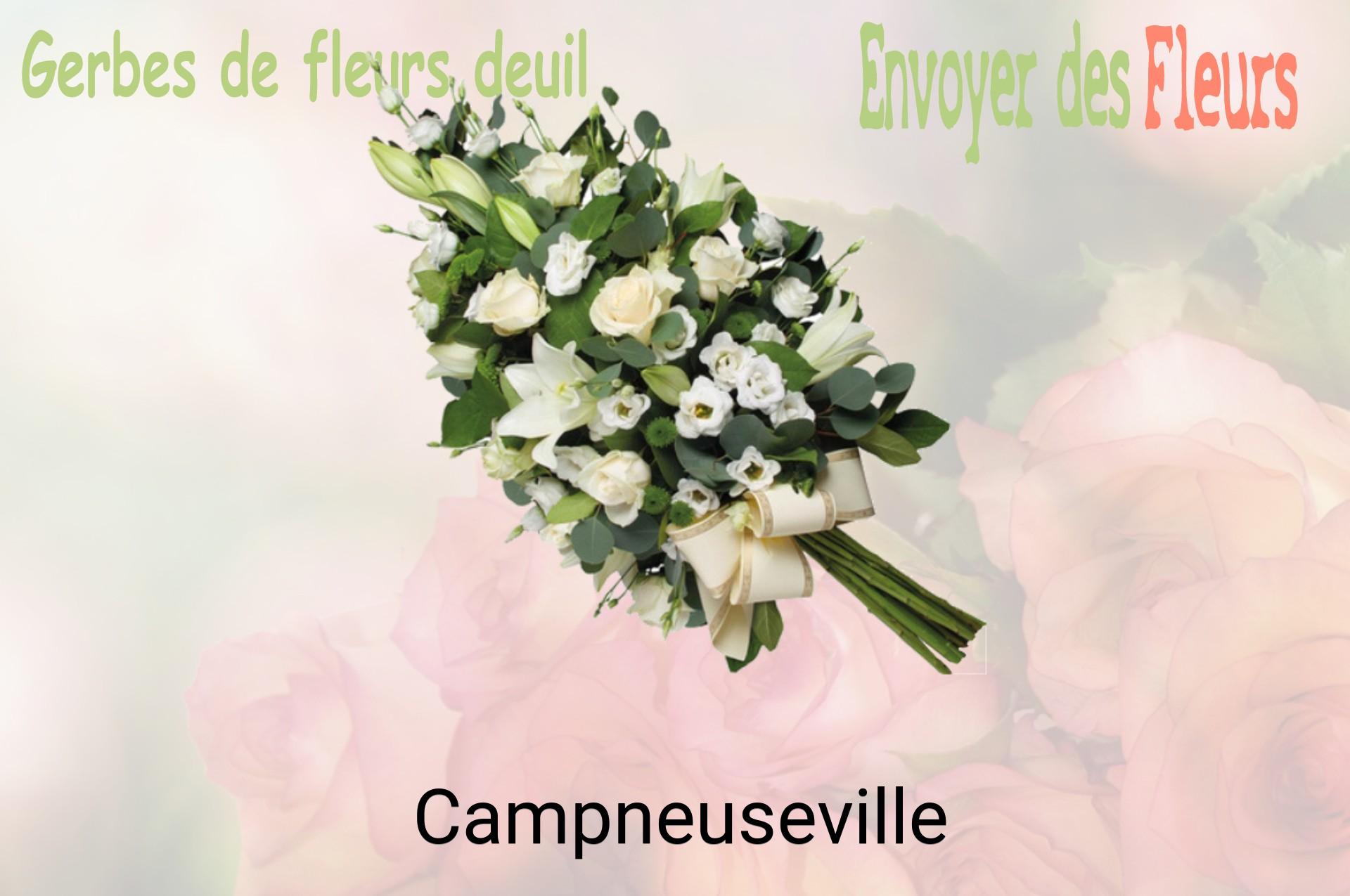 Gerbe de fleurs de deuil livrée à Campneuseville